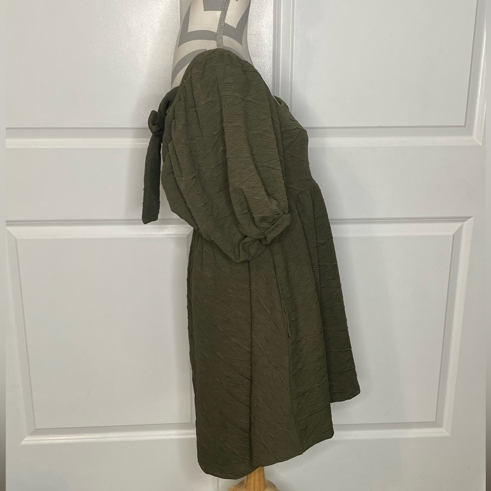 New Free People Small Olive Smoke Violet Mini Dress - Picture 5 of 10
